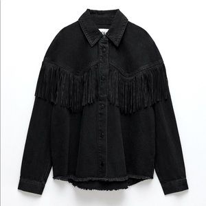 Zara Fringe Denim Jacket